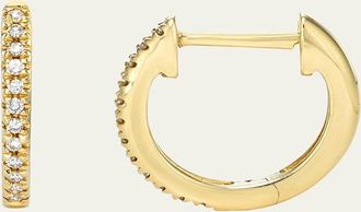 Zoe Lev Jewelry 14K Gold 0.08ct Diamond Huggie Earrings