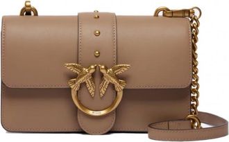 Pinko Womens Leather Shoulder Bag 105856A0F1, brown