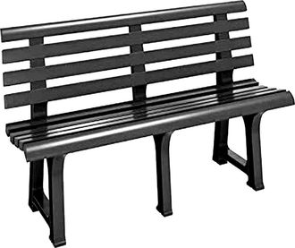 Progarden Homemaison - Banco Resina Antracita Orchidea 145x49x74 Cm