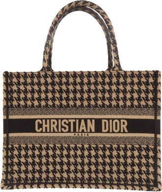 Dior Beige Black Canvas Tote Bag (Pre-Owned)