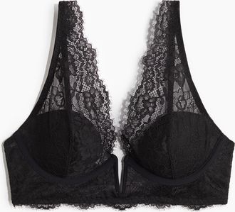 H&M Wattierter Bügel-BH aus Spitze - Schwarz