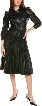 T Tahari Pleated Skirt Shirtdress