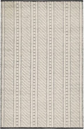 Wecon Home Alfombra tejida a mano lana virgen blanco marfil con diseño 80x150