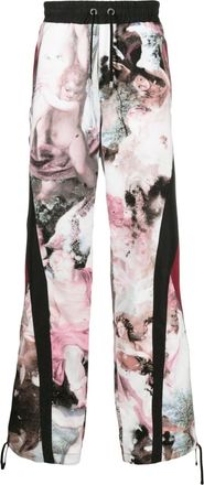 Balmain Pastel-print track pants - men - Polyester/Spandex/Elastane/Polyamide - 48 - Black