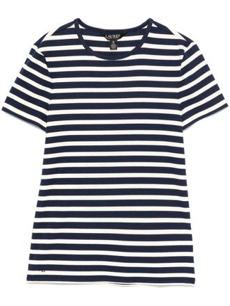 Lauren Ralph Lauren striped T-shirt - women - Cotton/Elastane - S - Blue