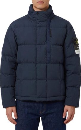 Stone Island Navy Blue Quilted Jacket