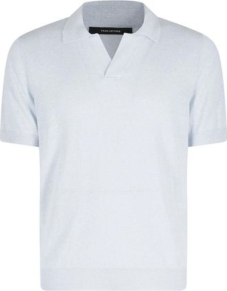 Tagliatore Polo Lino Cotone - Heren - Polos - Blauw - 2XL - Katoen - Tops