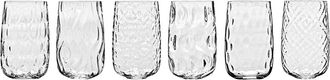 Covo BEI set of 6 assorted water glasses, transparent