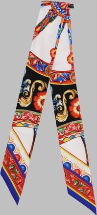 Dolce & Gabbana Twill Silk Bandeau Scarf - Multicolor