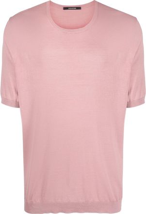 Tagliatore knitted silk T-shirt - men - Silk - 48 - Pink