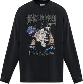 VETEMENTS Long Sleeve T-Shirt - Heren - Longsleeves - Zwart - L - Katoen - Tops