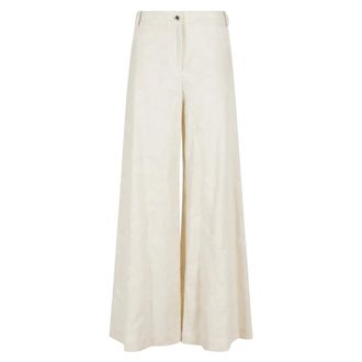 Pinko Wide Trousers, female, Beige, Size: XS Ivy Trousers