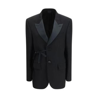 Balenciaga Elegante wollen jas - Dames - Jassen - Zwart - Maat: 2XS Wol