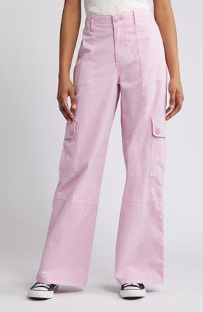 パンツ Brunello Cucinelli Wide Lilac Trousers In Linen Blend High-rise linen-blend wide-leg pants in blue - Brunello