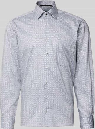 Eterna Comfort Fit Business Hemd aus Baumwolle mit Kentkragen in Mittelgrau, Größe 40