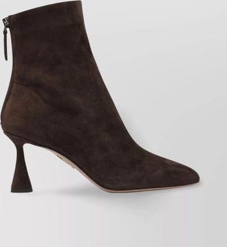 Aquazzura suede leather amore 75 mm ankle boots