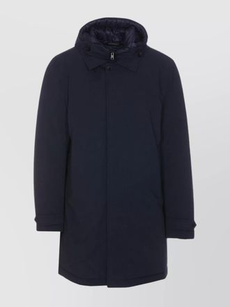 Woolrich hooded quilted down car coat