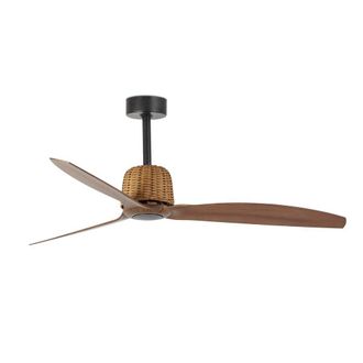 Netlighting Weaver 128cm Ceiling Fan Matt Black Walnut Blades