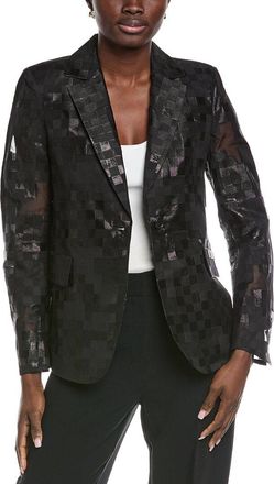 Akris Shadow Wool & Silk-Blend Blazer