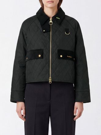 Barbour Giacca Spey trapuntata in cotone cerato con colletto in velluto