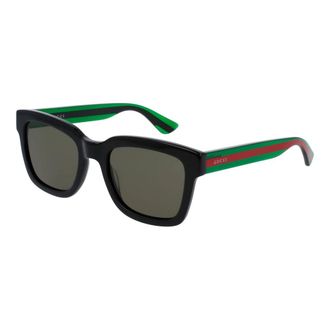 Gucci Vierkante acetaat zonnebril - Heren - Zonnebrillen - Zwart - 54 MM - Nylon - Accessoires