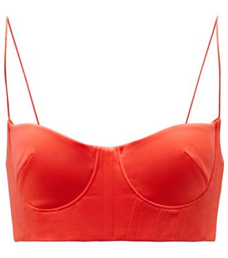 Alex Perry Bralette Hart in crêpe di raso