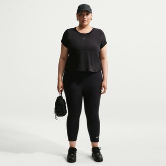 Nike Womens Nike Sportswear Classic High-Waisted 7/8 Leggings (Plus Size) in Black | FB3095-010