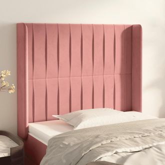 vidaXL Cabecero Con Orejas De Terciopelo Rosa 103x16x118/128 Cm Vidaxl