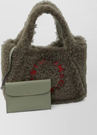 Stella McCartney stella logo teddy-effect tote bag