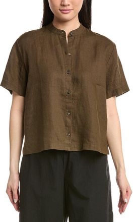 Eileen Fisher Eileen Fisher Mandarin Collar Linen Shirt