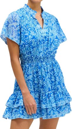 Allison New York Clara Mini Dress In Blue Leaf
