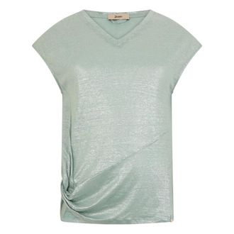 Herno Blouses, female, Green, Size: M light green t-shirt elegant