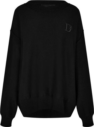 Dsquared2 Statement Logo Knit Sweater - Dames - Ronde hals truien - Zwart - S - Truien & Vesten