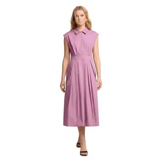 Kocca Midi Dresses, female, Pink, Size: XS Sleeveless Shirt-Style Long Dress