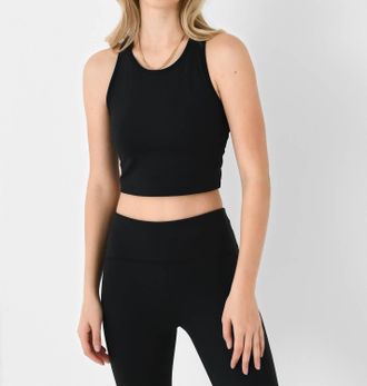 Beyond Yoga Powerbeyond Strive Cropped Tank In Black