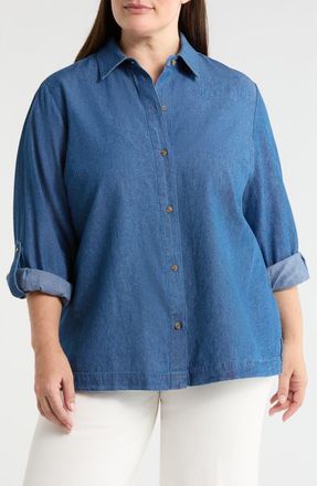 Jones New York Chambray Shirt in Libra Wash at Nordstrom, Size 1 X