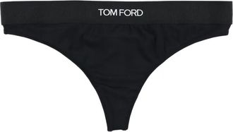 Tom Ford logo-waist thong - Black
