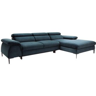 Vente-Unique Pascal Morabito - Divano letto in Velluto Blu notte - Angolo a destra - sepina di