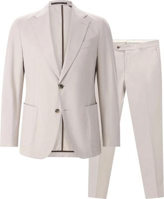 Windsor Tweedelig Single-breasted Pak - Heren - Business pakken - Beige - L - Tweed - Kostuums