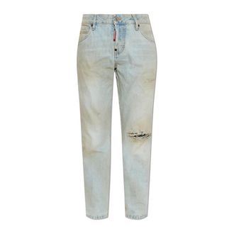Dsquared2 Cropped Jeans, female, Blue, Size: 2XS Teddy Jeans