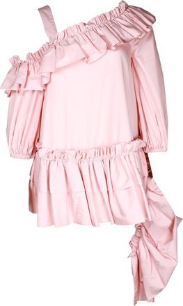 Alexander McQueen Alexander Mcqueen Ruffled Asymmetric Top, Size Fr, 38 (Authentic Pre-Loved)