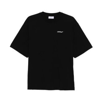 Off-white T-Shirts, male, Black, Size: M Scribble Diag T-Shirt