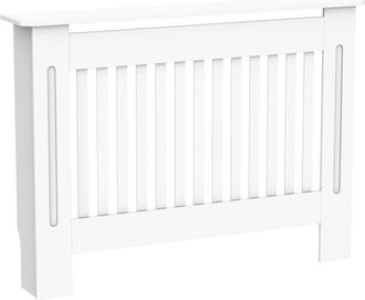 HOMCOM Cubierta de radiador 112x19x81 cm blanco