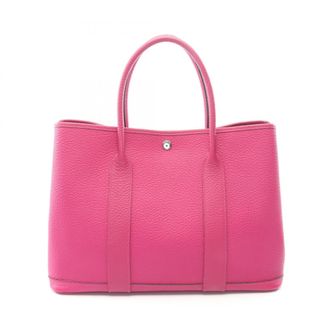 Herm&egrave;s Pink Country Leather Leather Handbag Tote Bag (Pre-Owned)