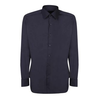 Dell'Oglio Casual Overhemden - Heren - Casual Overhemden - Zwart - XL - Overhemden