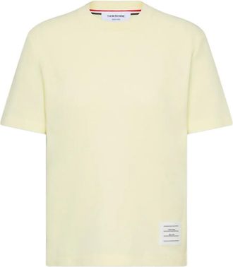 Thom Browne T-shirt con dettaglio a 4 righe - Giallo