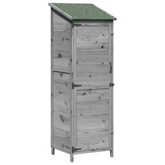 vidaXL Cobertizo De Jard&iacute;n Con Techo Gris 59,5 X 56 X 176,5 Cm Vidaxl