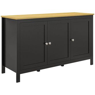 HOMCOM Aparador de sal&oacute;n 120x40x70 cm negro