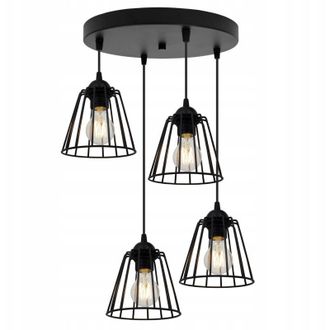 OEM L&aacute;mpara Colgante De Alambre Negro L&aacute;mpara De Aluminio Led Para Loft