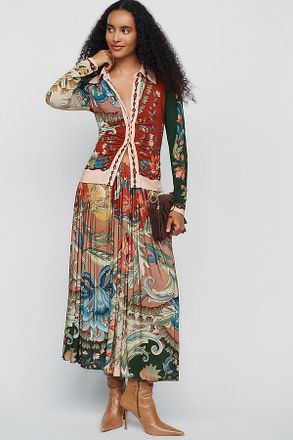 Farm Rio Lunar Boho Midi Skirt